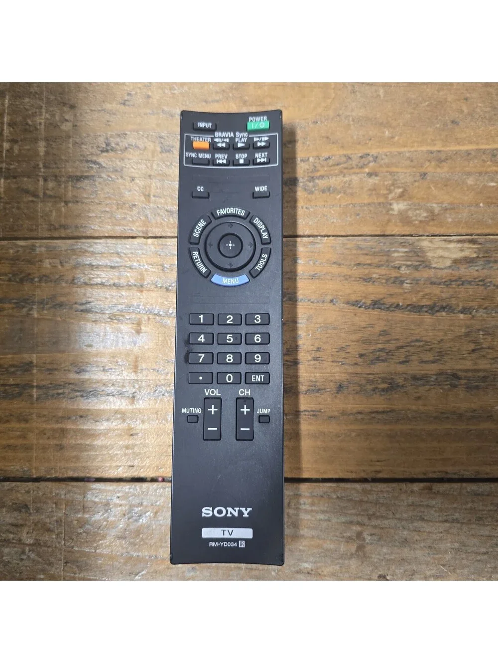 Sony Remote Control RM-YD034 For Bravia KDL-40EX500 TV Genuine Tested Works OEM